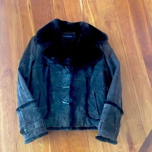 Steve Madden 100% leather jacket with faux fur lining. Size medium